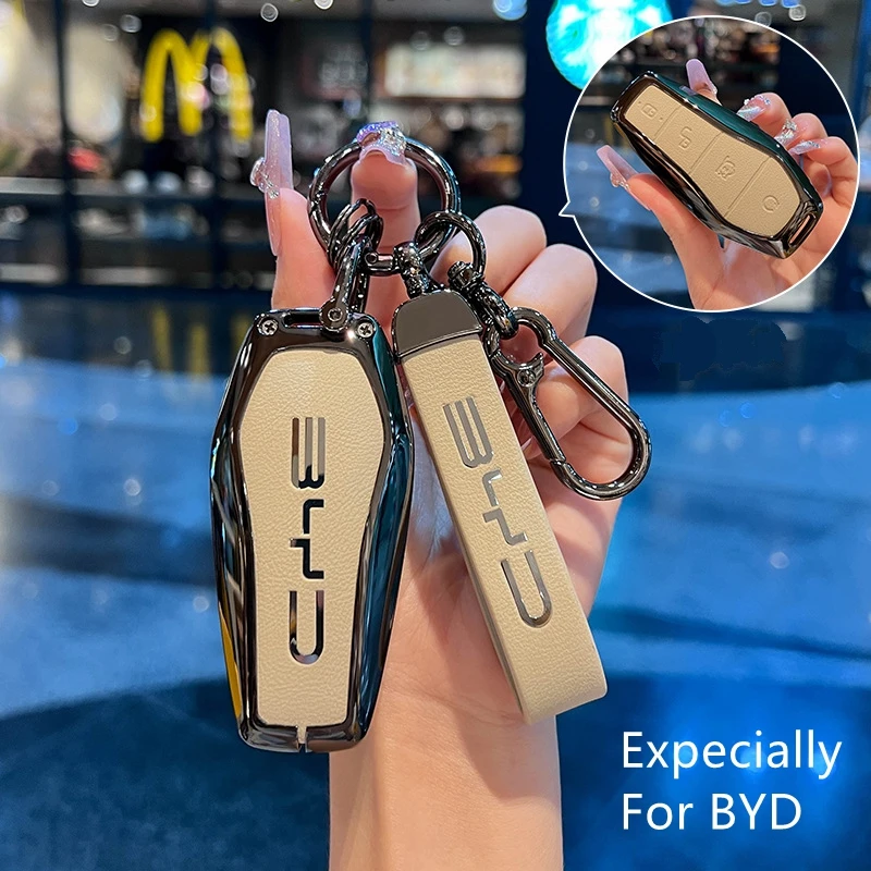 Car Accessories Key Case Holder Cover Buckle For BYD Atto 3 Han EV Dolphin Durable Second Song Pro Tang Dm QIn PLUS MAX Yuan