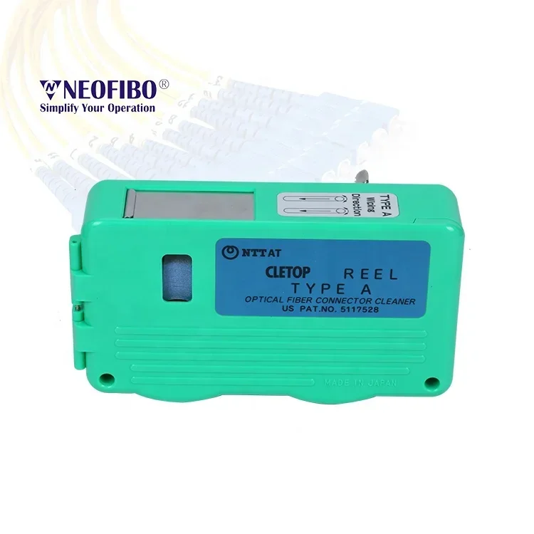 Neofibo CLETOP fiber optic connector cleaning cassette optical fiber end face cleaning box fiber optic clean kits