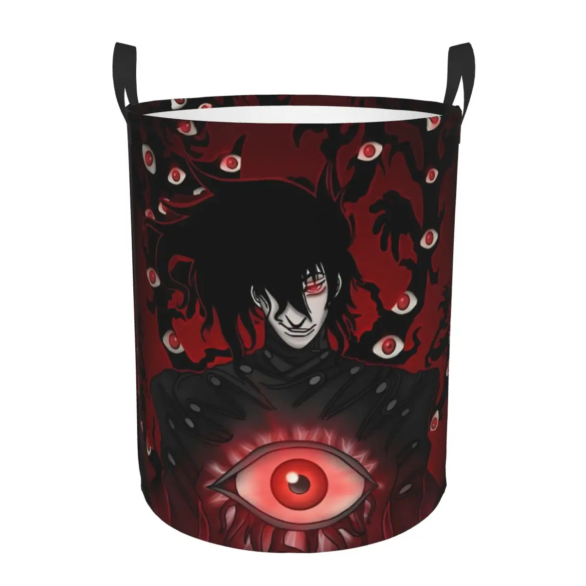 Anime H-Hellsing Japane Manga Laundry Basket Collapsible Clothes Hamper for Nursery Kids Toys Storage Bag