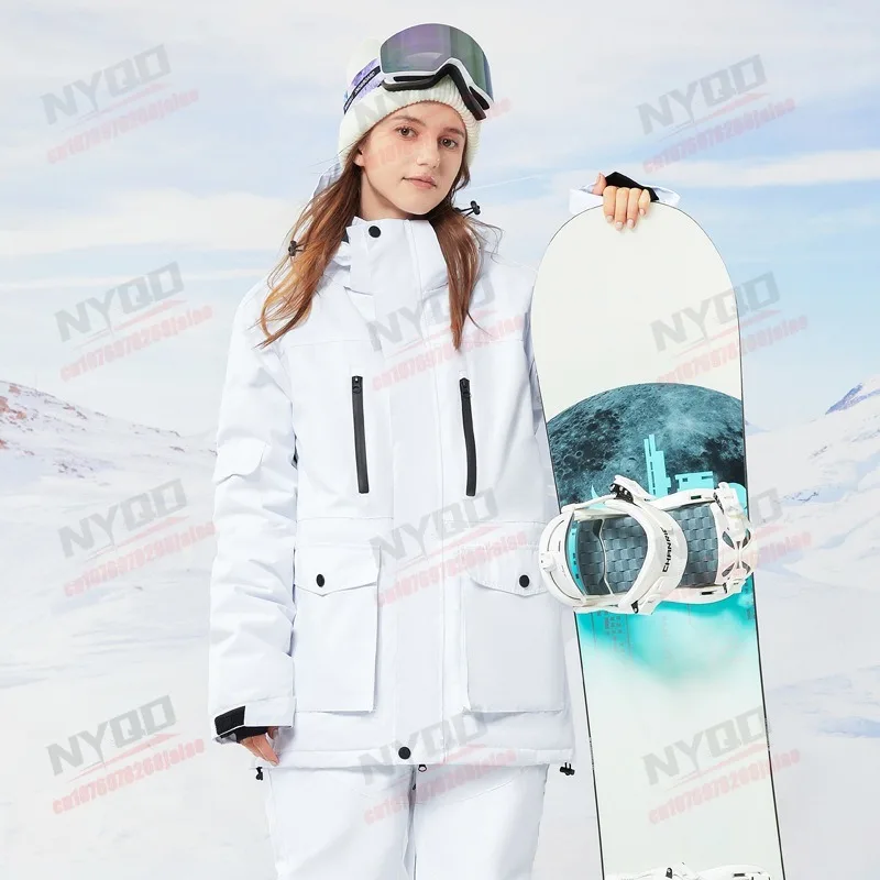 Motorcycle Men's and Women's Cycling Jackets, Outdoor Skiing Clothes, Winter Windproof and Waterproof Protective Jackets