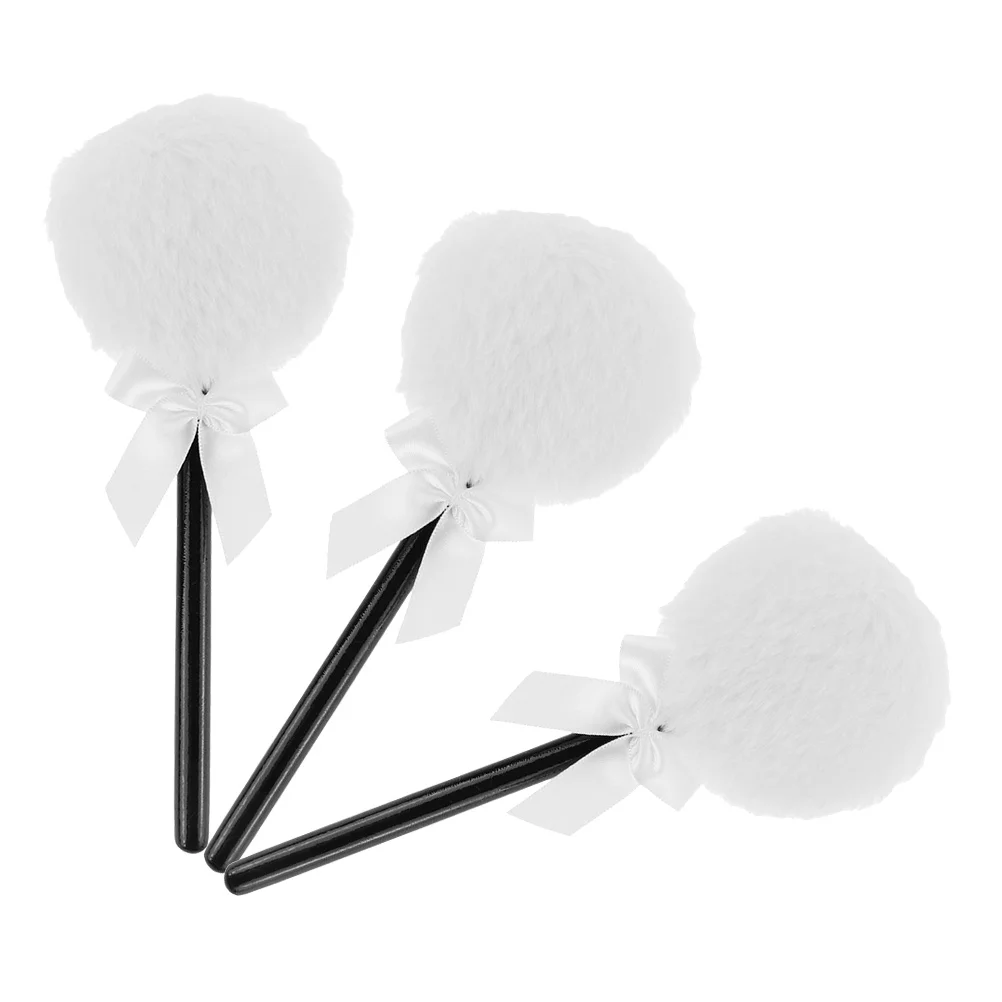 

3pcs Makeup Long Hair Body Powder Puff Loose Body Puff Loose Face Dry White Lollipop Beauty Tool Women
