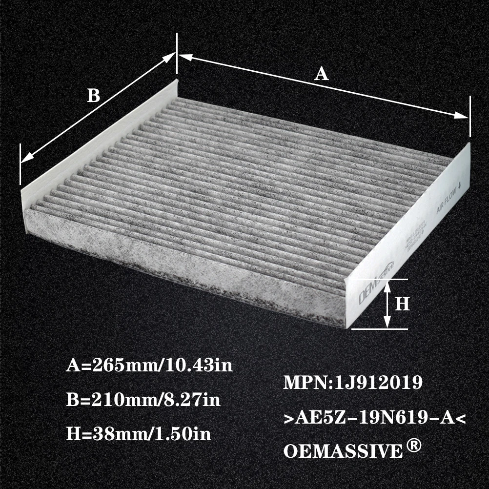 Car Activated Carbon Cabin Air Conditioning Filter For Ford Fusion Lincoln MKZ Mercury Milan 2010 2011 2012 2013 AE5Z-19N619-A