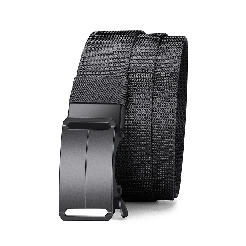 

Simple And Luxurious Men's Business Durable Automatic Buckle Belt Fashion Men's Casual Trousers Suit Canvas Belt Accessories