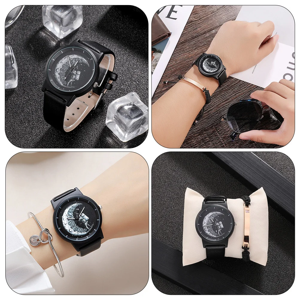 Orologio da polso da astronauta per donna, uomo, cintura, regalo per le vacanze, per festival, orologio da polso da donna con cinturino