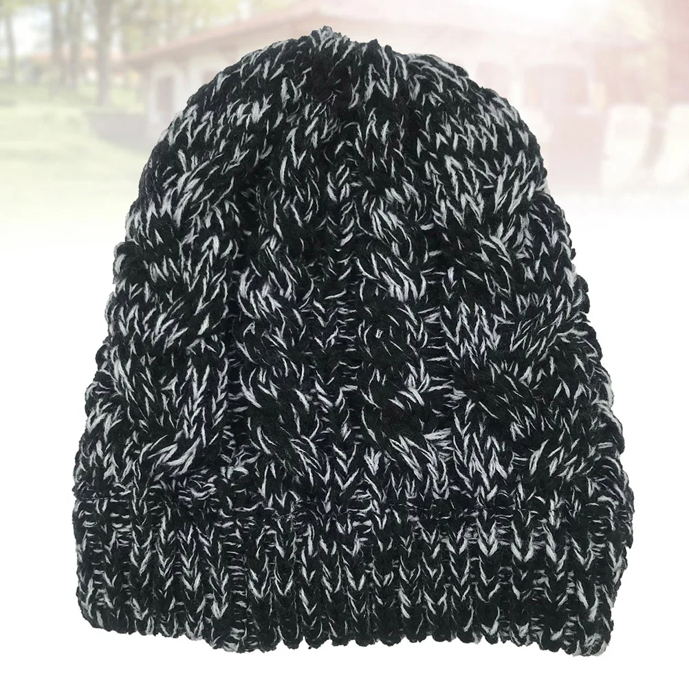 

Knitted Ponytail Beanie Hat Woman Winter Hats Caps Soft Cozy Material One Size Fits Beanie Cap Most Fashion Chic