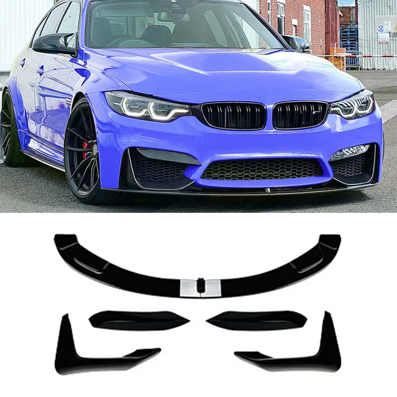 

Front Bumper Lip Spoiler Diffuser Splitters Body Kit Aprons Cover Guard For BMW 3Series 4Series M3 M4 F80 F81 F82 F83 2015-2020