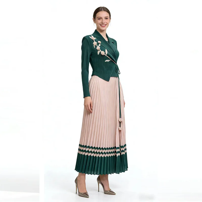 

Miyake Pleated 2026 Spring and Summer Senior Sense of Dress Fashion Temperament Long Dress Elegant Thin Long New French Pleat