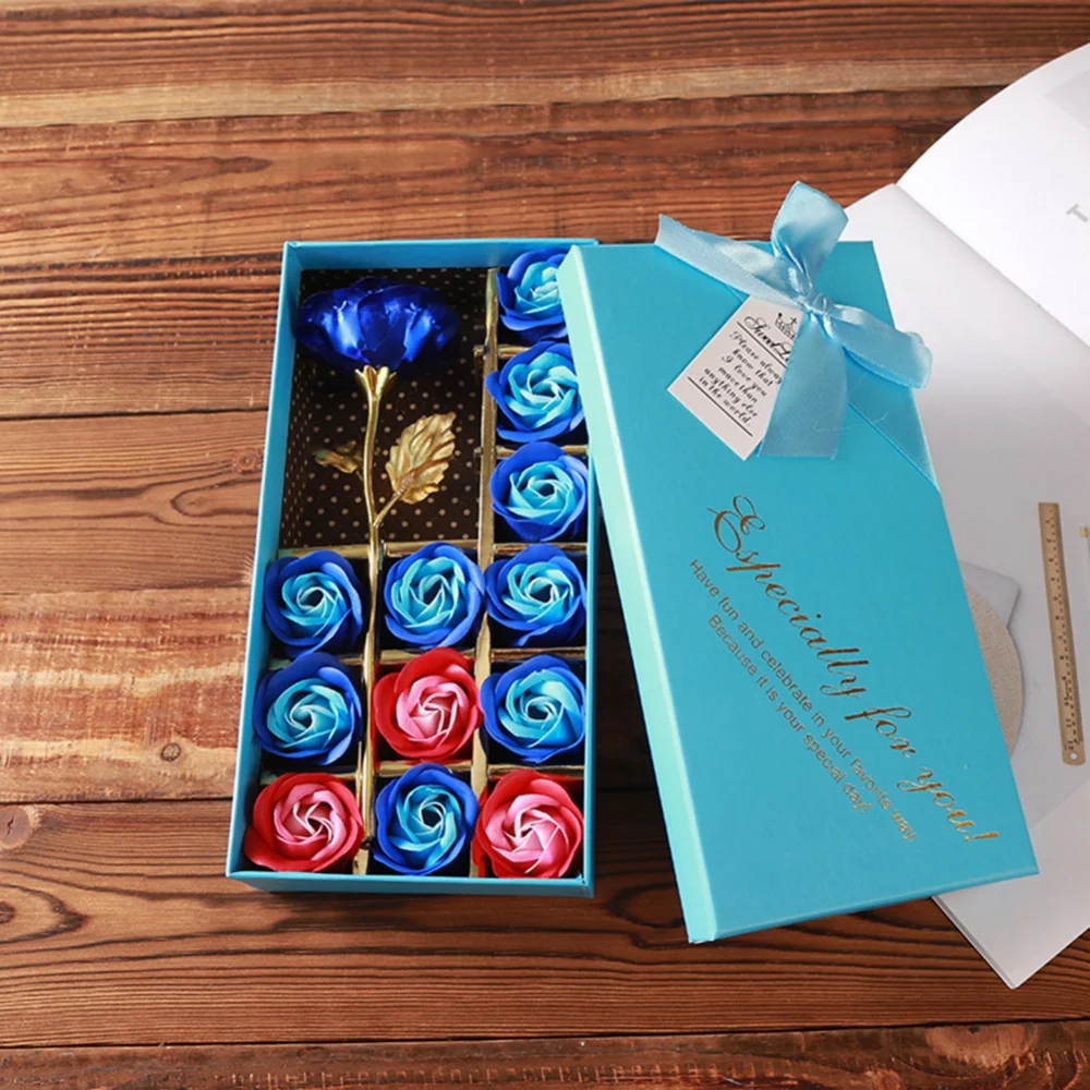 12 шт., подарочная коробка с мыльными цветами ручной работы, сделай сам, искусственный аромат, роза, гвоздики, цветы на День святого Валентина, украшение для свадебной вечеринки