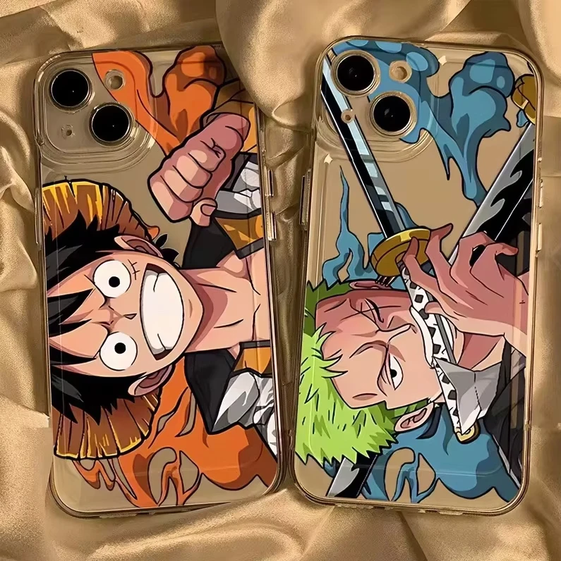 ONE PIECE Luffy Soft Silicone Case for iPhone 15 14 Plus 13 12 11 X XS XR Pro Max Mini 8 7 6 6S Plus