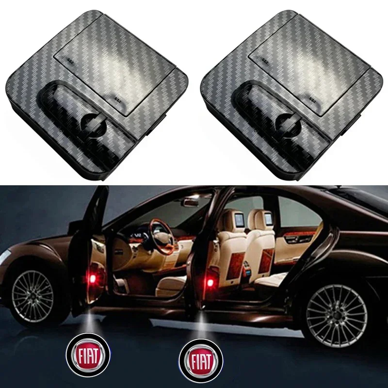 Car door with LED projector car sign blackout light accesorios For Fiat 500 Punto 124 500 Bravo Stilo Panda Abarth Tipo Viaggio