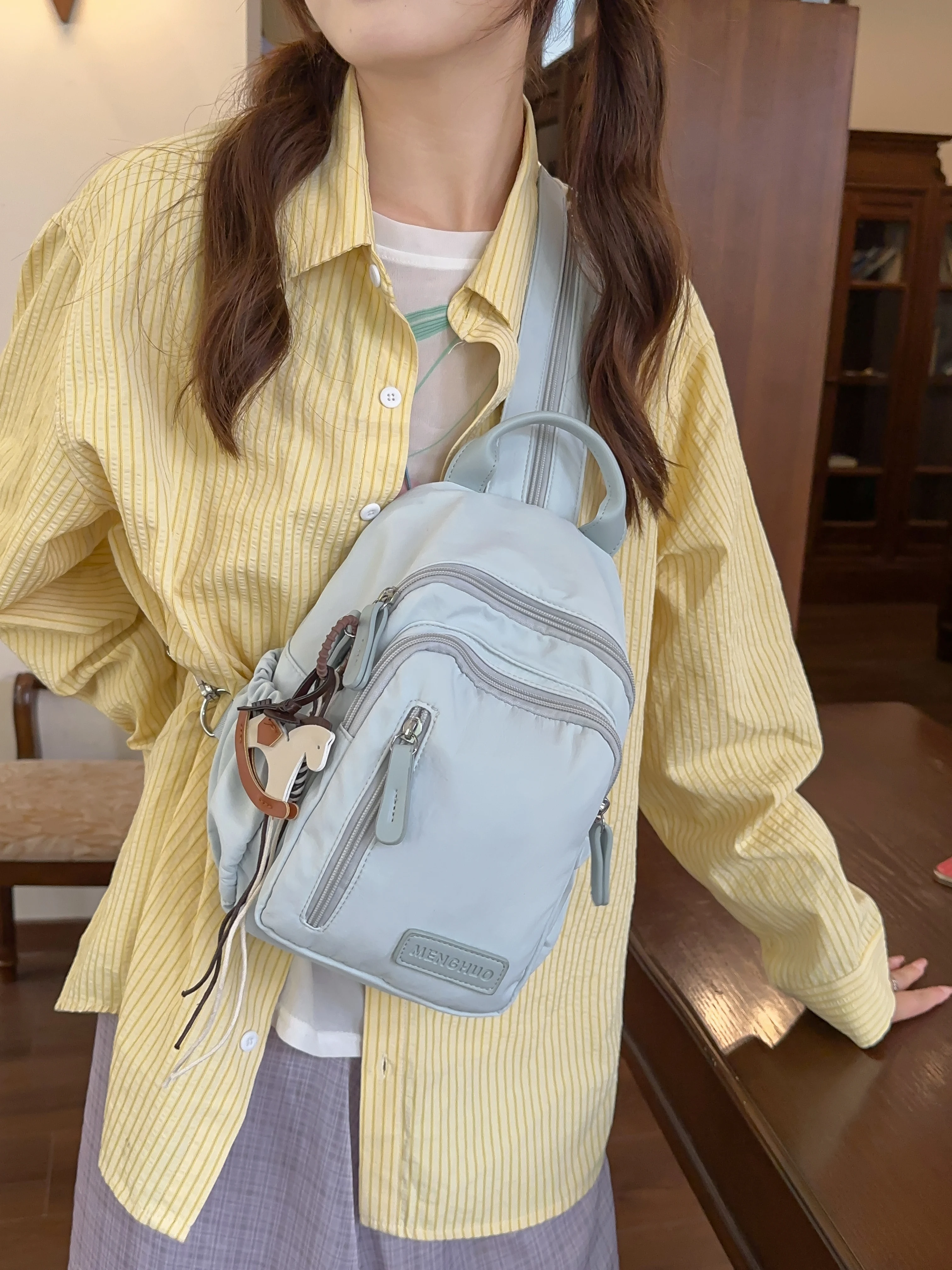 women's-crossbody-chest-bag-dual-shoulder-bag-handheld-lightweight-outdoor-travel-small-bookbag-casual-style-nylon-material