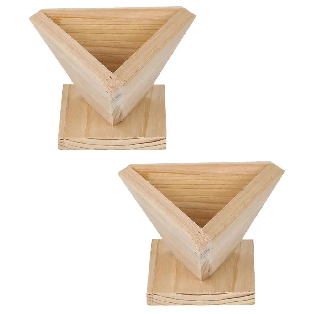 

2Pcs Rice-Pudding Mold Wood Triangular Food Mold Simple Design for Homemade Zongzi Making Kitchen Accessory Baking Tool