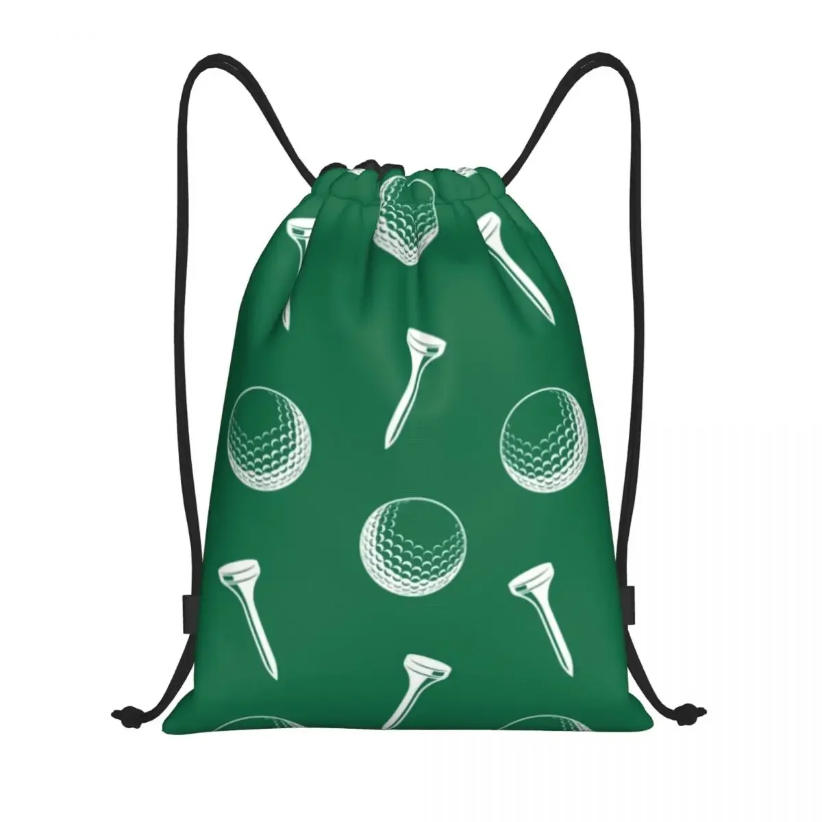 Golf Balls Drawstring Backpack Women Men Sport Gym Sackpack Foldable Sports Golfing Golfer Training Bag Sack