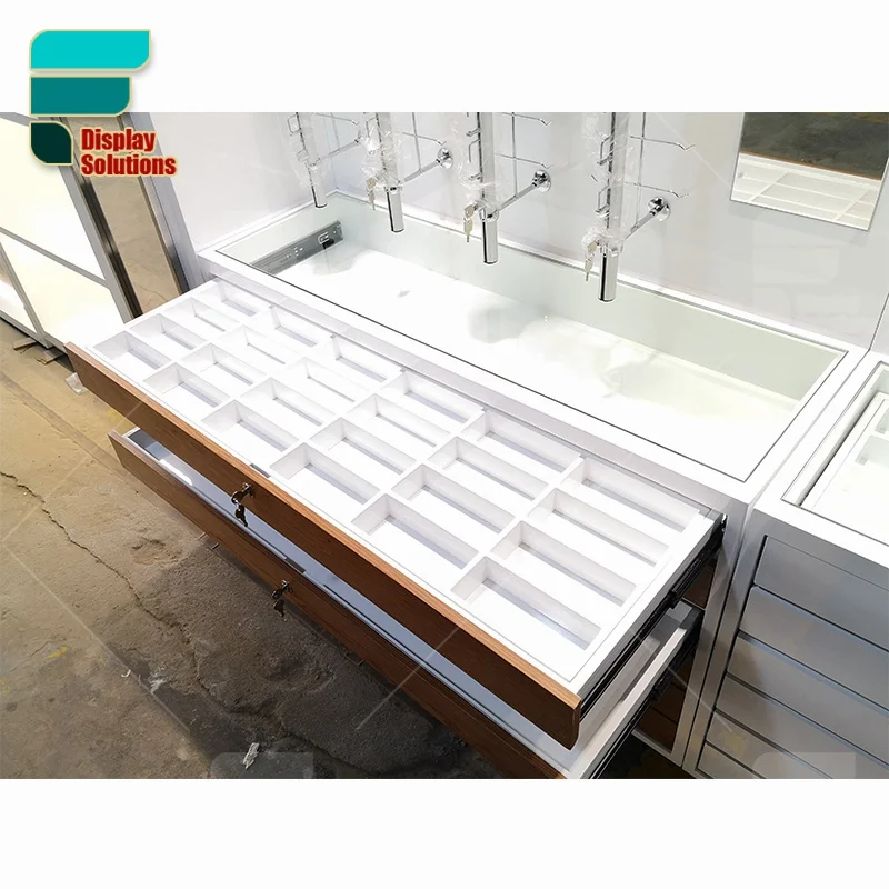 Customized-Factory Customized Eyewear Store Interior Design Glasses Display Locked Stand Optical Display