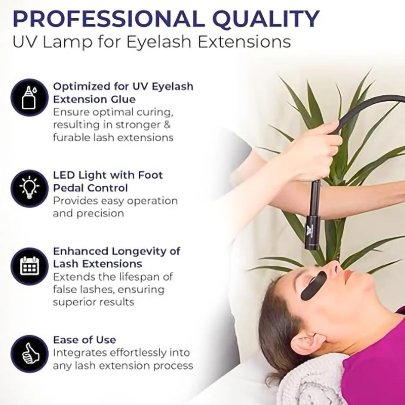 Adjustable floor UV eyelash grafting lamp nail drying lamp beauty nail special lamp eyelash extension gel UV curing lamp lighti