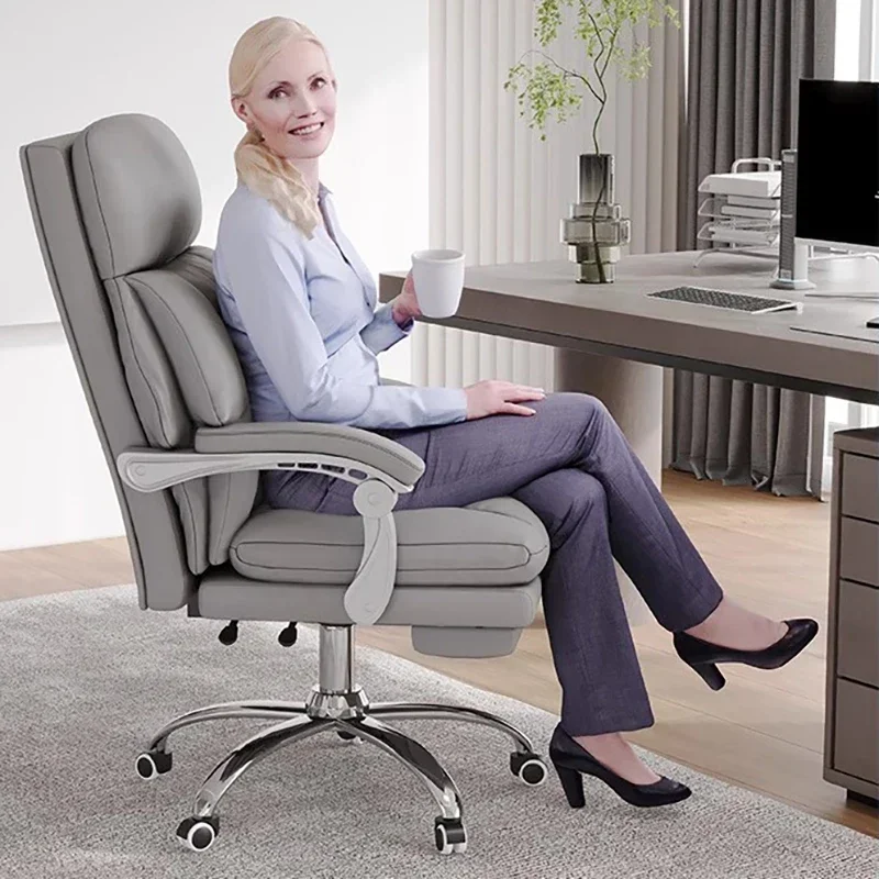 Comfortable Armrest Office Chair Ergonomic Feet Support Nordic Swivel Gaming Chair Cute Chaise De Bureaux Home Furniture