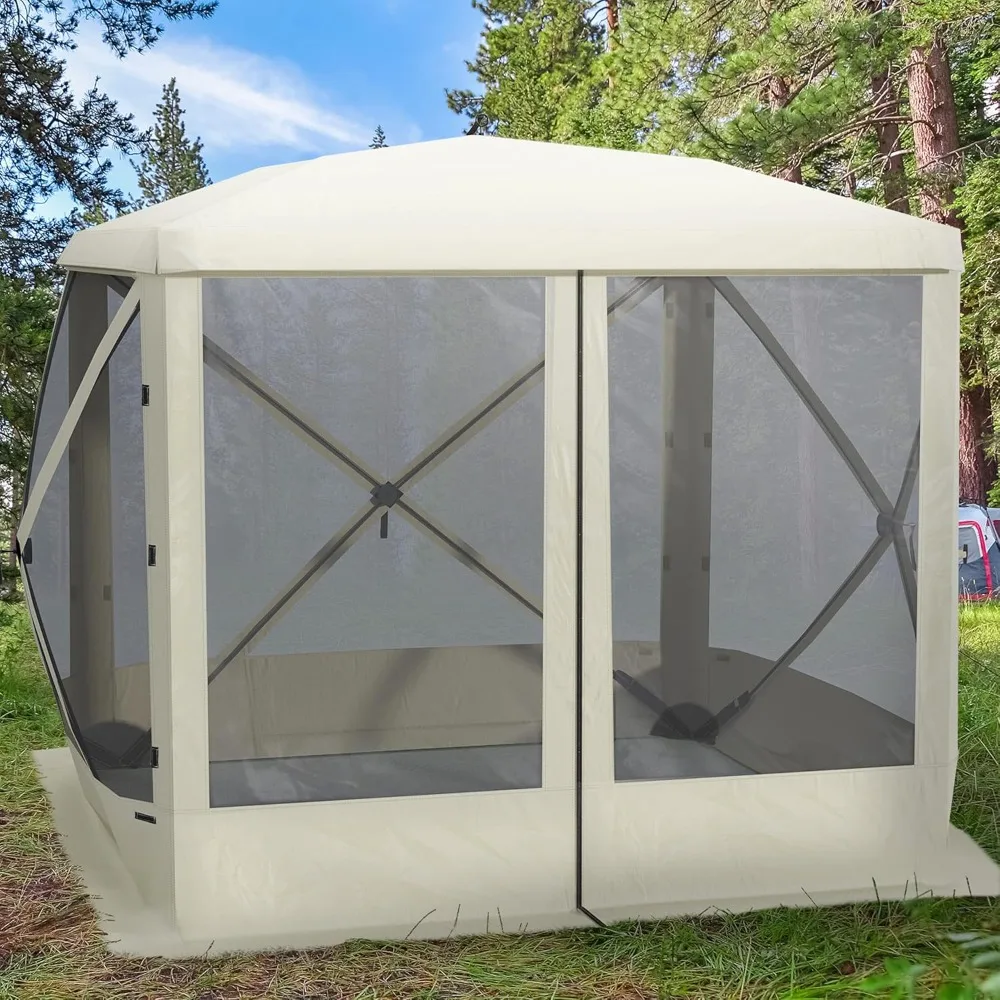 

Pop Up Camping Canopy Gazebo Screen Shelter Tent with Single Person Easy Set-Up, Ventilating Mesh, Portable Carry, Customized