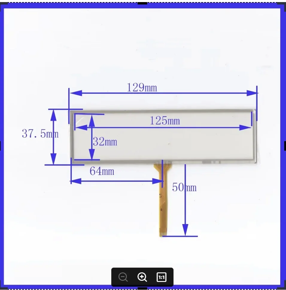 XWT624 3inch 4 Line For Car Resistance Touchscreen Panel 129mm*38mm This Is Compatible 129*38TouchSensor FreeShipping