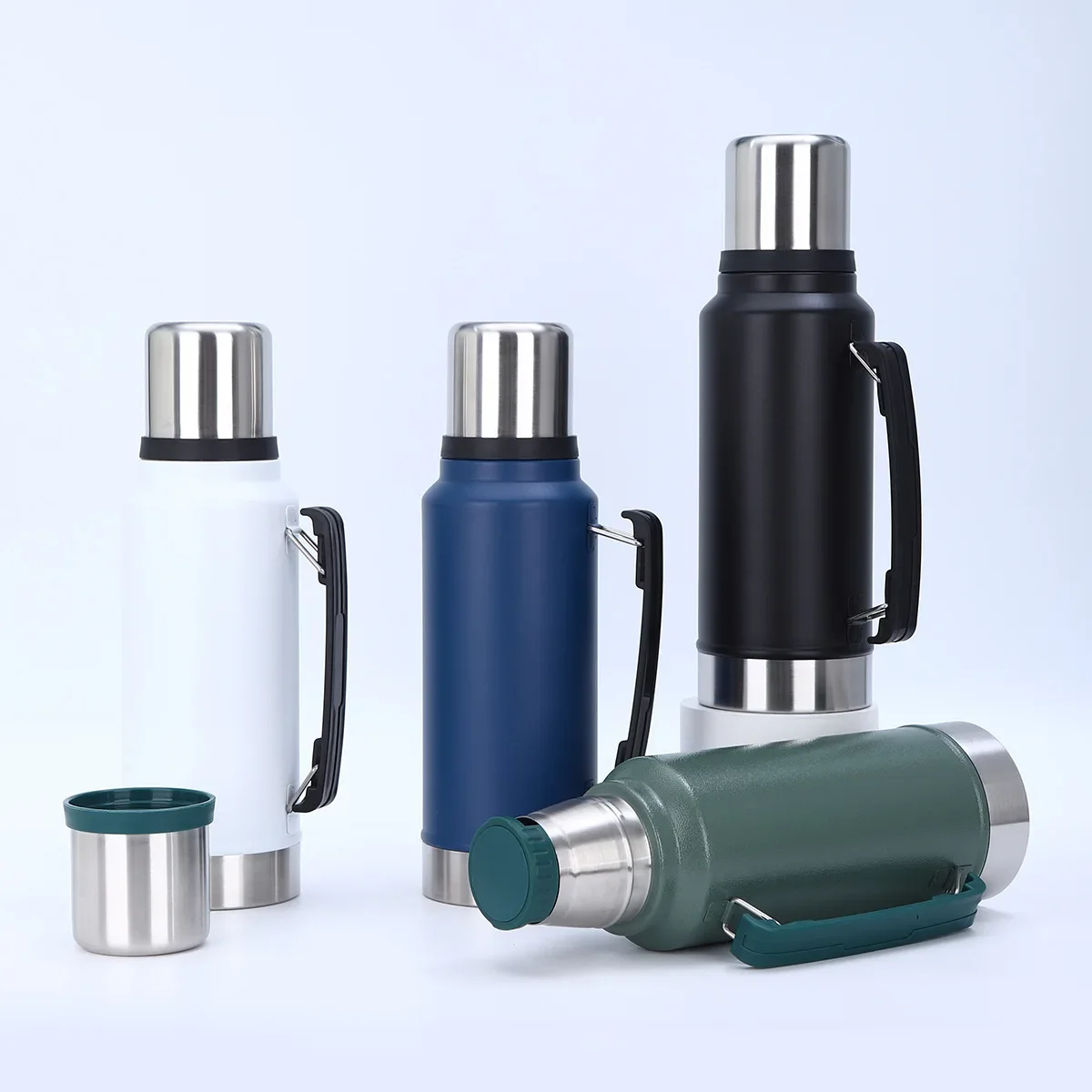 Botella de agua con aislamiento de acero inoxidable 304 de gran capacidad, termo portátil para deportes al aire libre, viajes, escalada de montaña