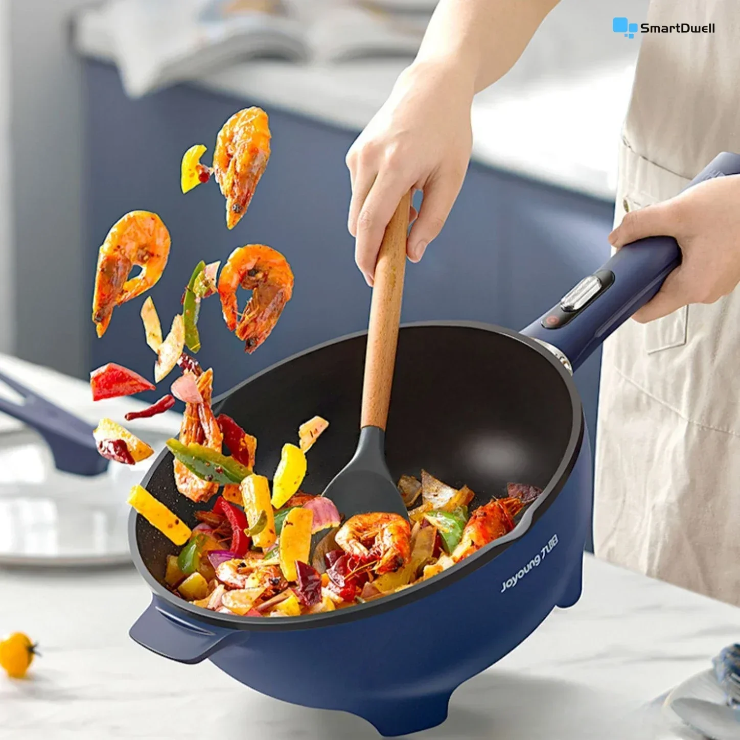 Electric Frying Pan - Household Multifunctional, Frying, Steaming & Cooking All-in-One Electric Hot Pot.