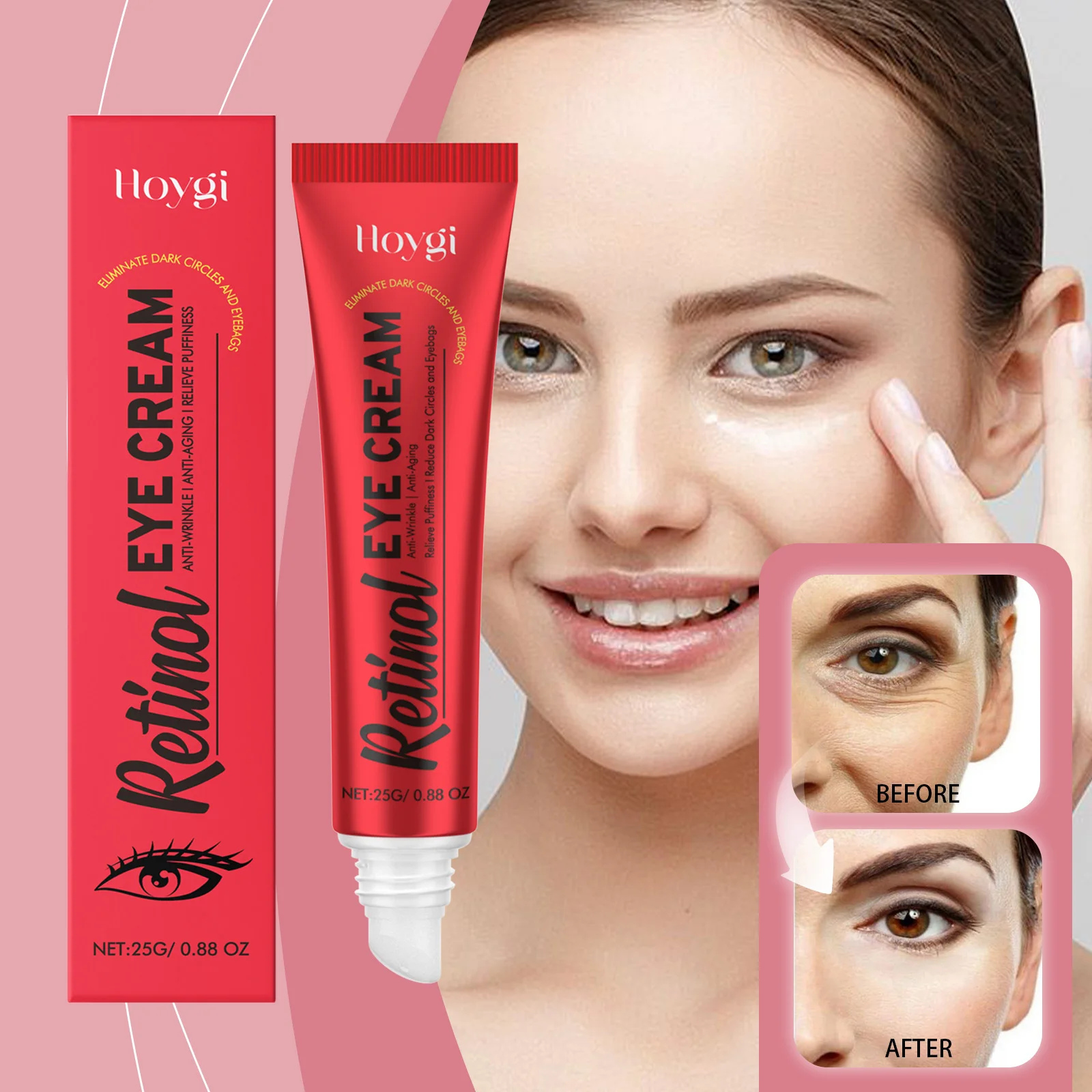 레티놀 아이 크림 - 다크서클 및 붓기를 위한 0.88온스 주름 방지 트리트먼트 |   피부과 전문의가 민감한 피부를 위해 부드러운 테스트를 거쳤습니다.