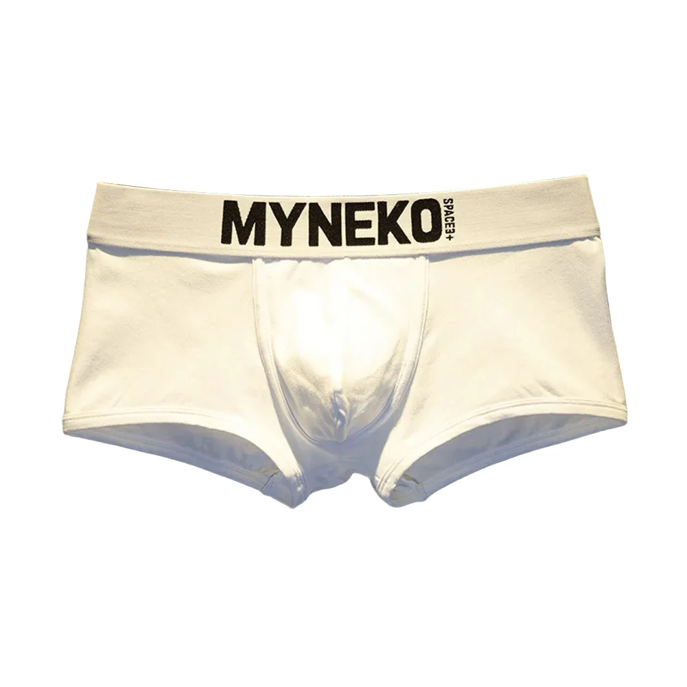 

Men's Cotton Breathable Mid Waist Sports Trunks for Active Youth Comfortable Underwear Boxers with Flat Corners
