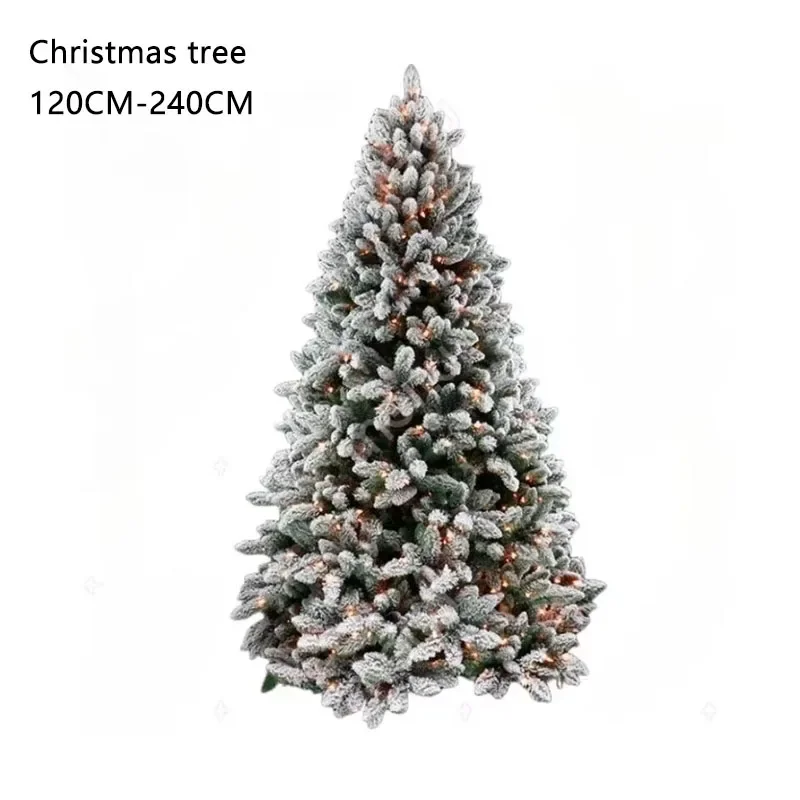 

Artificial Christmas tree encrypted PVC with snow cones and LED lights for home party atmosphere decoration Christmas tree