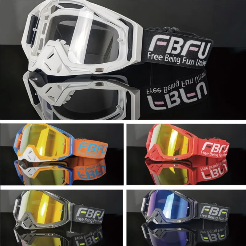 Dirt Bike Sports Goggles, Anti-scratch Lens, Ideal for MX Racing, MTB Cycling, Motorbike Offroad Riding Activities