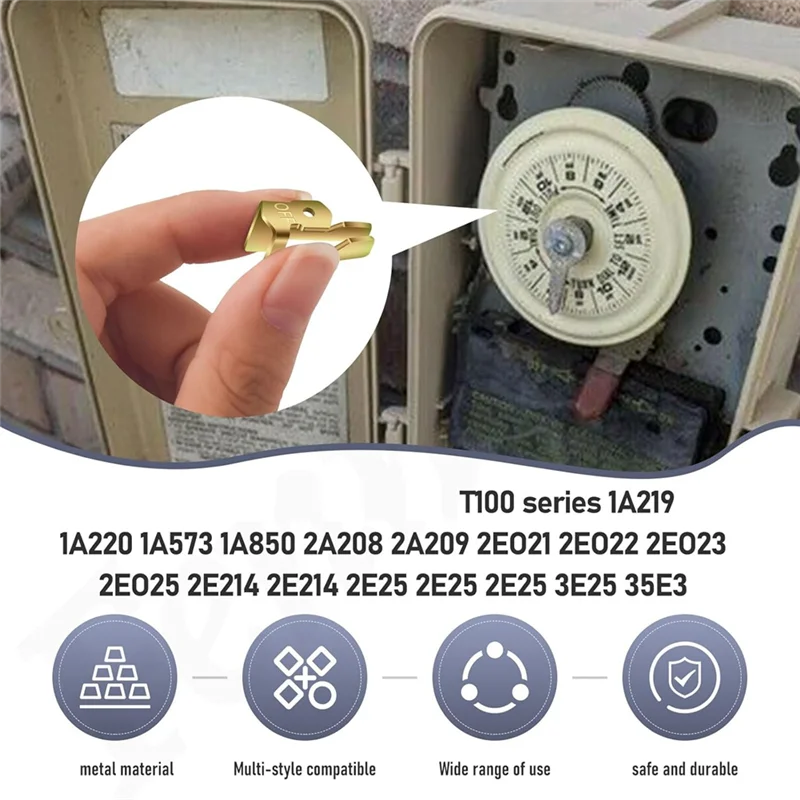 T02C! مجموعة أدوات بديلة لمفتاح الوقت/مؤقت حمام السباحة على مشابك إيقاف التشغيل لـ Intermatic 156T1978A لمؤقتات سلسلة T100 #2