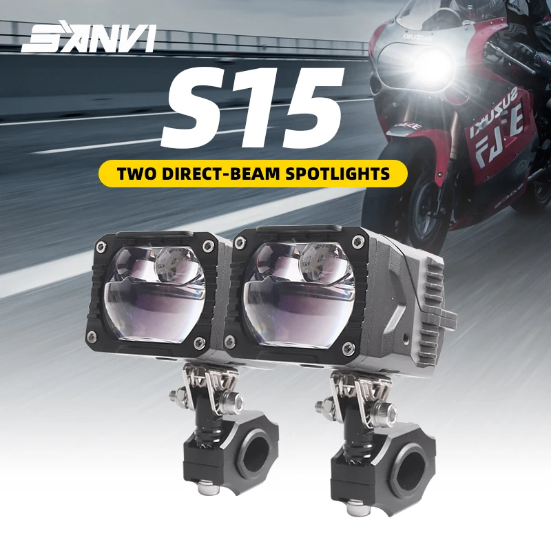 

NEW Sanvi Car S15 Bi LED Lens Projector Spotlight Headlight 12V 24V 116W 6000K High Power Auto Light Retrofit Car Accessories