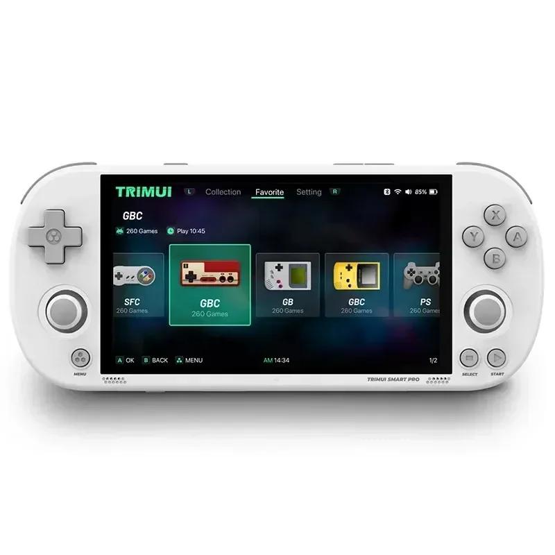 Trimui Smart Pro Vintage Handheld Game Console Wireless Handheld Gamer Console Retro Arcade 4.96 Inch HD IPS Screen Game Console