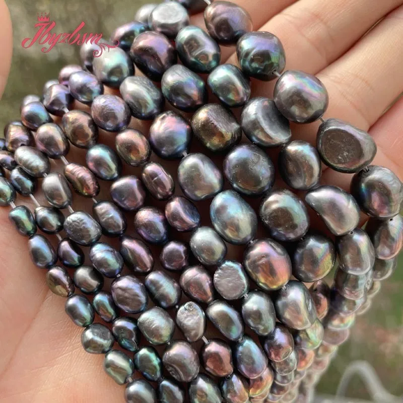 5-7/8-9/9-10mm Black Potato Irregular Freshwater Pearl Natural Stone Beads for DIY Women Necklace Bracelet Jewelry Making 15