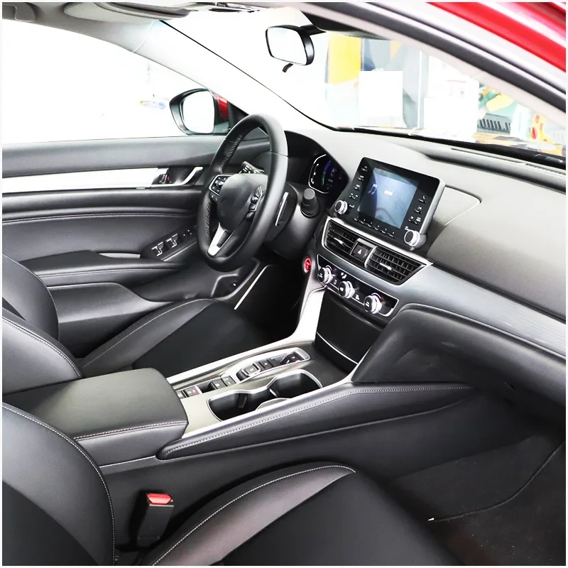 Car Gear Box Panel Trim Frame Cover Sticker Strips Garnish Decoration  Styling hybrid version For Honda Accord 10th 2018-2022