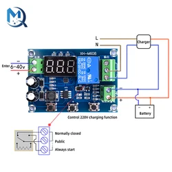 Módulo de Ontlading con batería de XH-M608, voltímetro geigreerde Dc 6-40V, Onderspanning, overspinning, beveiliging Timing Ontladin