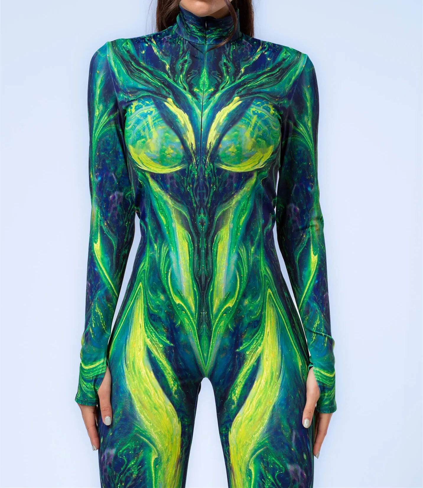 Bunte Punk-Regenbogen-Bodysuits für Halloween, Feiertagspartys, Cosplay, Elastisches Kostüm, Jumpsuit, Romper, Damen-Aerial-Yoga-Anzug, Zentai – Detail 26