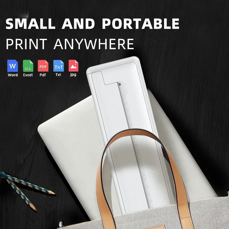 A4 Thermal Portable Printer Supports US Letter Wireless Inkless Mobile Travel Printer