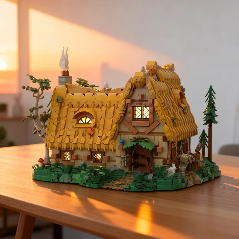 

4359pcs MOC Snow White Cottage BASE UPGRADE Disneieny Princess Model Building Blocks DIY Gift Creative Collectible Display Decor