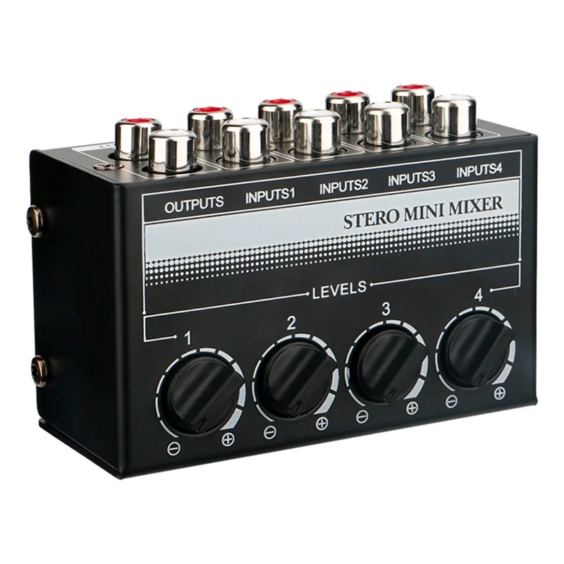 CX400 Audio Mixer Mini Stereo 4-Kanaals Passieve Mixer Microfoon Meerkanaals 1 in 4 Out Stereo Splitter voor Studio
