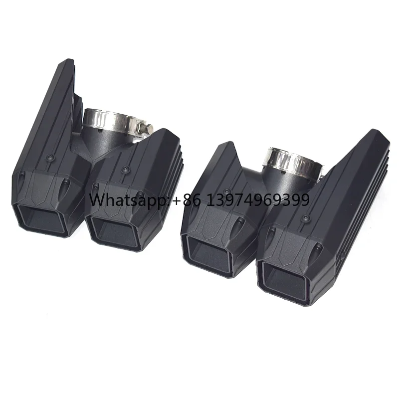 For 2020-2025 Land Rover Defender 90 110 130 Exhaust Pipes Upgrade Black Aluminum Alloy Muffler Tip Nozzle