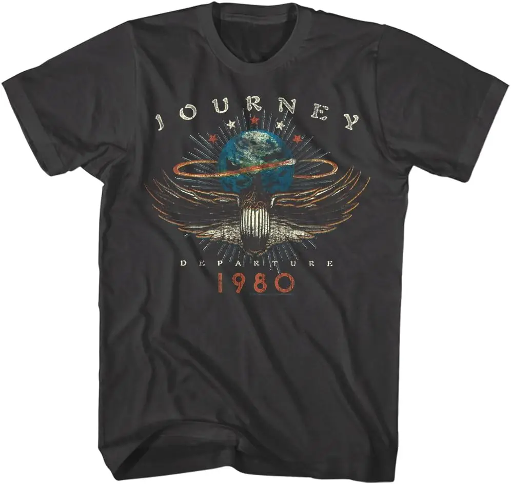 Journey Rock Band Music Group 1980 Departure Album Adult Distressed T-Shirt Tee