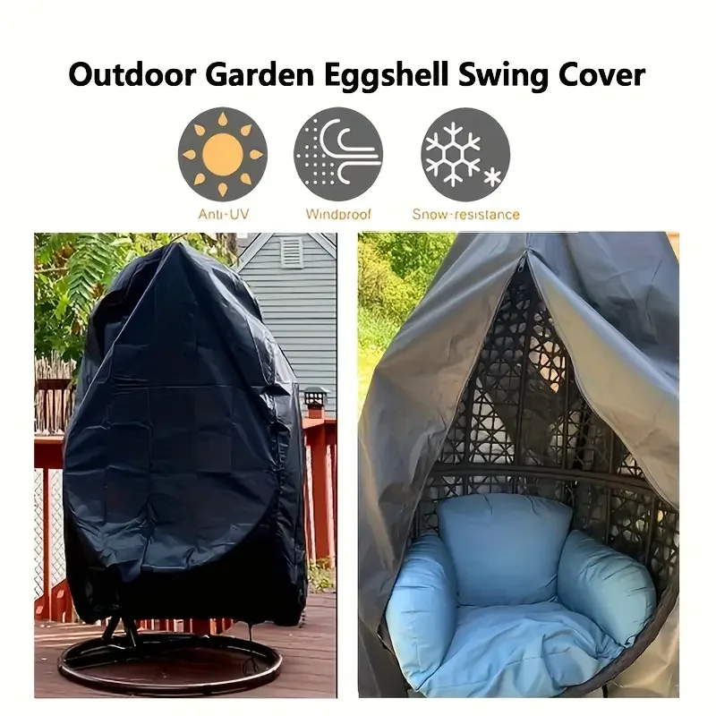 Oxford Cloth Outdoor Garden Eggshell Swing Cover Courtyard Hanging Basket Hanging Chair Cover Sunscreen Furniture Dust Cover view 6
