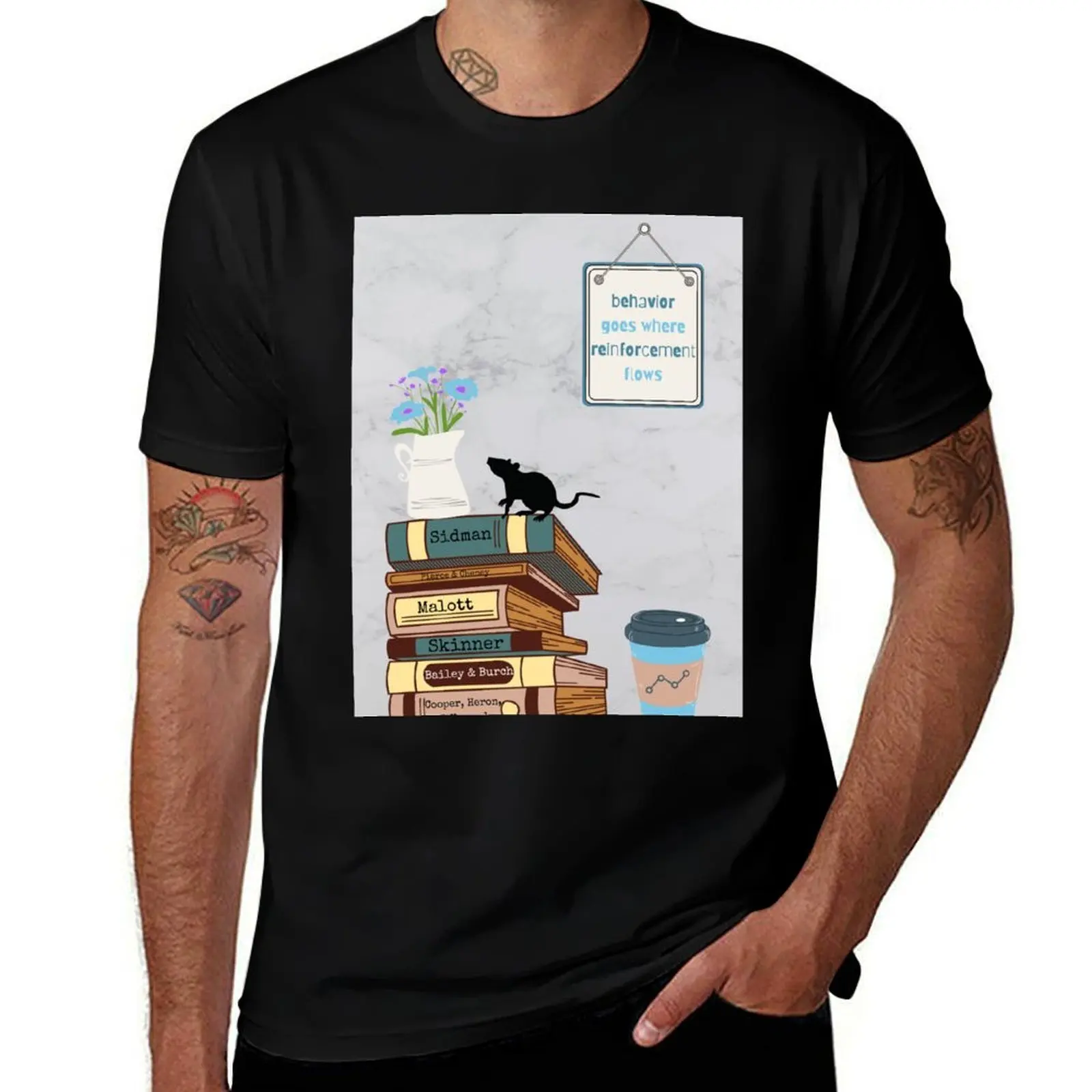BCBA book stack blue T-Shirt t shirt personalised T-Shirt