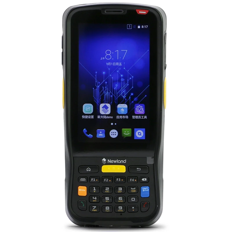 การรวบรวมข้อมูลมือถือ Android Pda อุตสาหกรรมที่ทนทานพร้อมเครื่องสแกนบาร์โค้ด 4G Wifi 1D 2D เครื่องอ่าน NFC MT66