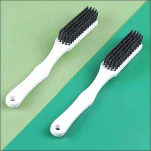 Hartborsten Schuhbürste Plastik Griff Griff Schlafzimmer Hausstudent täglich multifunktional Reinigung 6 Hauptverkaufsschuhe Pinsel - №3