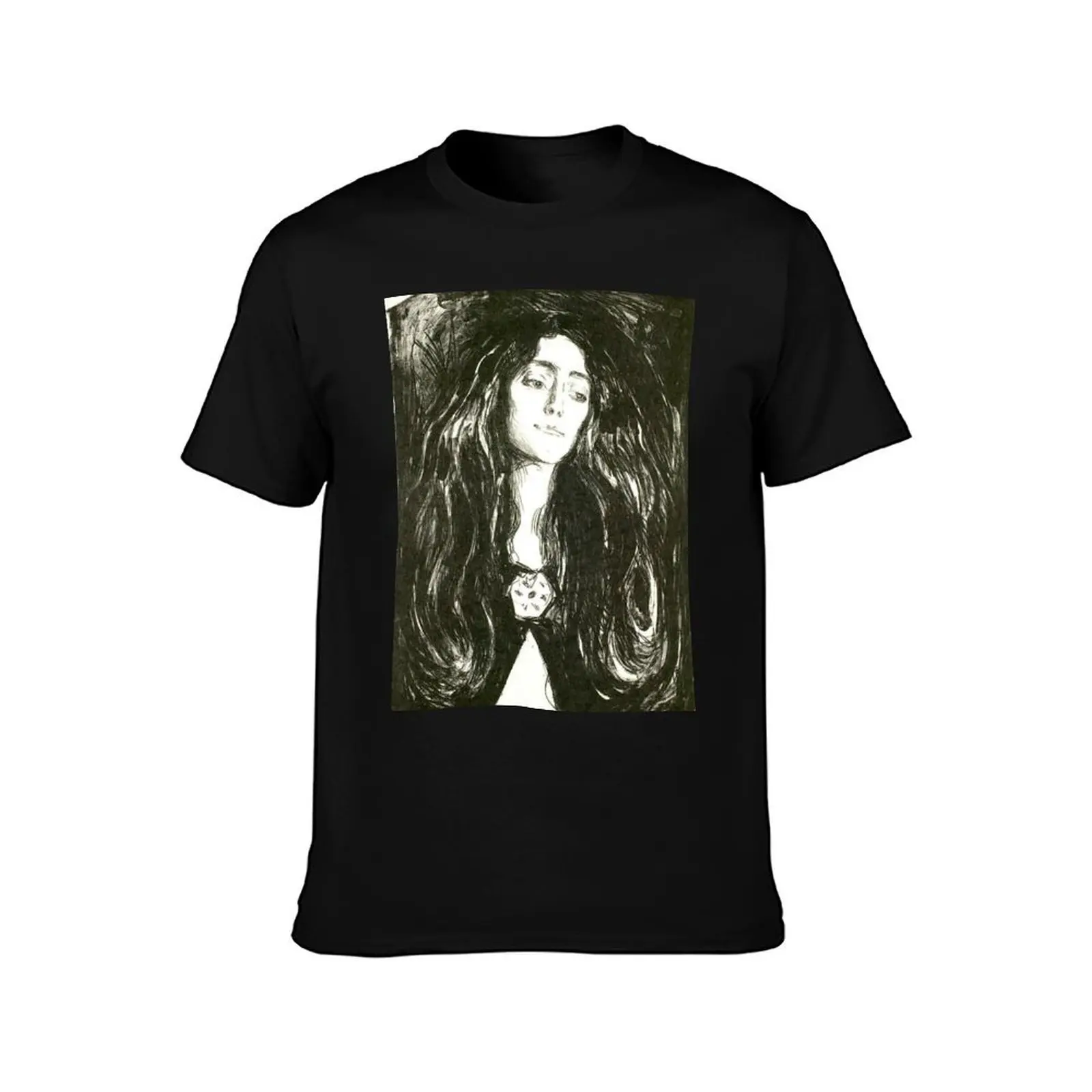 Edvard Munch - The Brooch. Eva Mudocci T-Shirt man t shirts for men casual T-Shirt