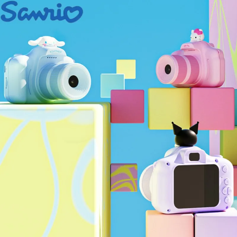 Sanrio Hello Kitty Cinnamoroll Kuromi 4800W Long Shoot Child Digital Camera Hd Dual Camera Small Slr Mp3 Game Music Festive Gift