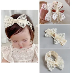 White Lace Baby Headband Newborn Elastic Hair Bands for Baby Girl Cute Child Bow Hairbands Kids Headwear Baby Hair Accessories