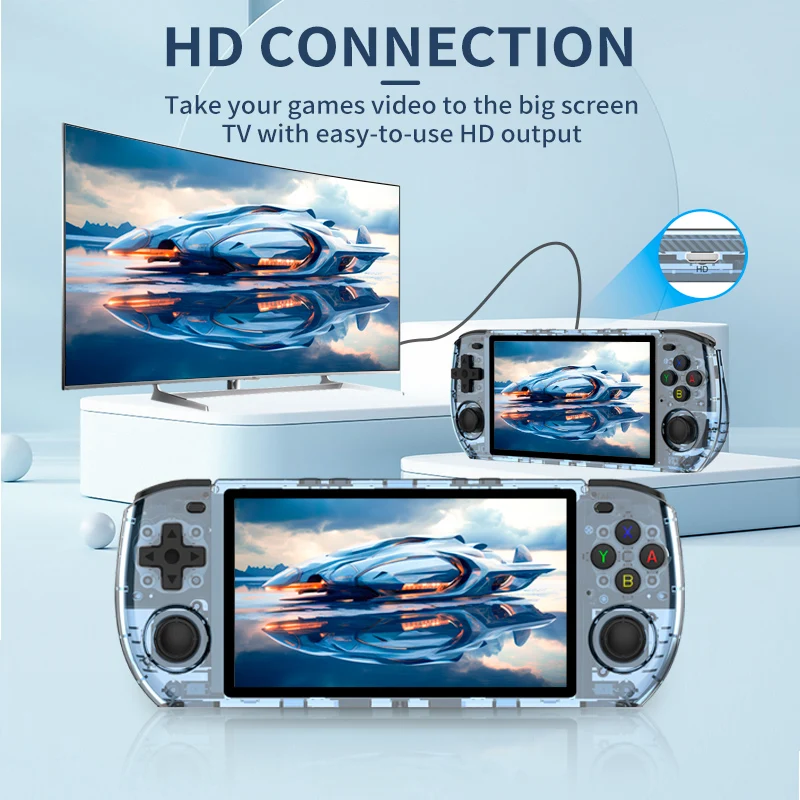RGB10 MAX3 5.0-Inch IPS Screen 1280*720 RK3566 Open Source Linux  Retro Video Handheld Game Console 4000 mAh Battery Gifts view 4