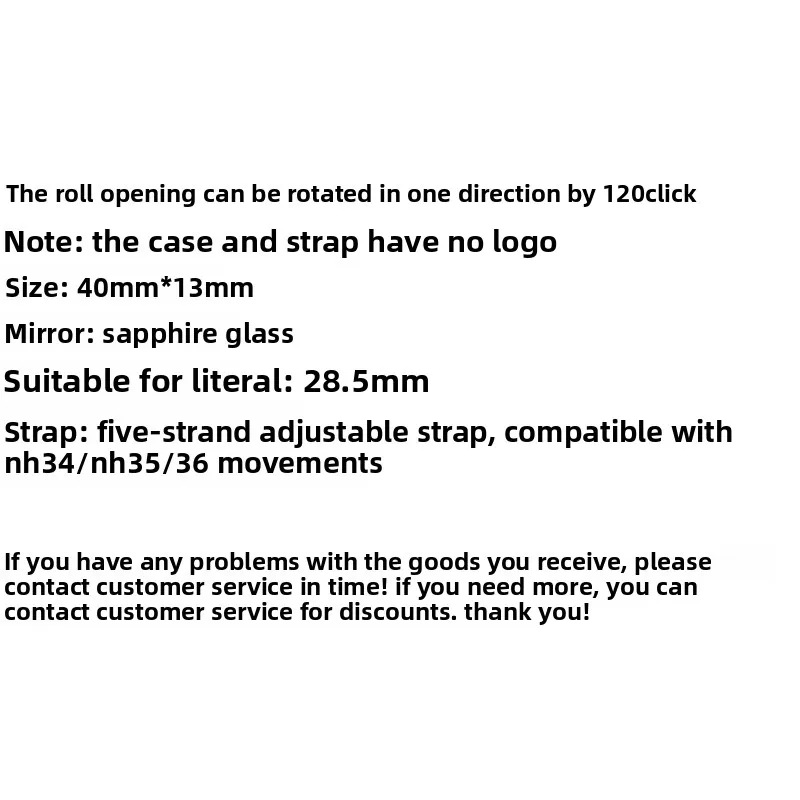 Accessories for NH35 Modification for Green GMT Stainless Steel Case + 5 Bead Fine-tunable Strap + Ceramic Ring Kit, Sapphire