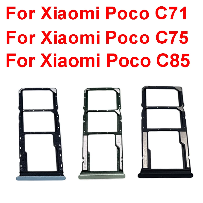 

SIM Tray Socket Reader Card Adapter Replacement Repair Cell Phone Spare Parts For Xiaomi Poco C71 C75 C85 4G